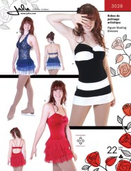 3028 JALIE CANADA FIGURE SKATING STRAPPY TWISTY HALTER DRESS PATTERN UNCUT 2-13 GIRLS, MS 4-14